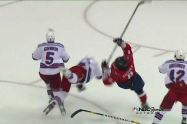 Marc Staal hit on Alex Ovechkin. NY Rangers vs Washington Capitals Game 3 5/2/12 NHL Hockey