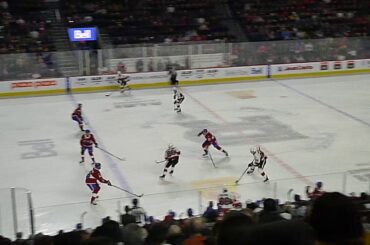 Laval Rocket's Keith Kinkaid makes a big save vs. Josh Norris of the Belleville Senators 2/1/20