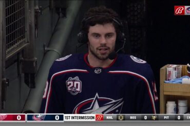 Liam Foudy 1st Intermission Interview (Apr. 27, 2021)