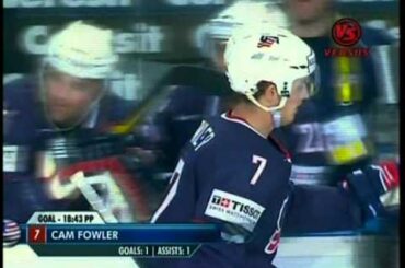 Cam Fowler scores for Team USA vs. Sweden