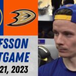 Victor Olofsson Postgame Interview vs Anaheim Ducks (1/21/2023)