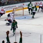 Seguin drops stick, looks up in disbelief after Grubauer absolutely robs him