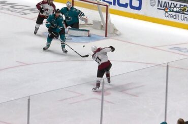 Martin Jones pushes across for glove save in 2nd