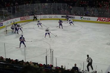 Michael Mersch of the Rochester Americans scores vs. the Laval Rocket 10/29/21