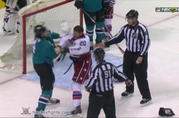 Troy Brouwer vs Brenden Dillon Feb 11, 2015