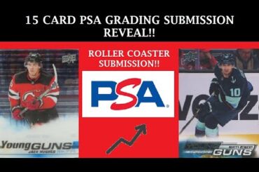 15 CARD PSA SUBMISSION RETURN!! ROLLER COASTER GRADING REVEAL!!