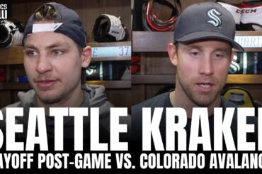 Yanni Gourde & Jaden Schwartz React to Cale Makar Hit vs. Jared McCann, Kraken Overtime Win
