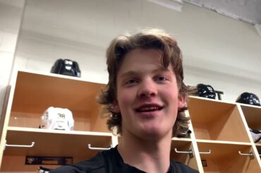 Penguins first-round pick Owen Pickering talks about rehabbing from injury at training camp
