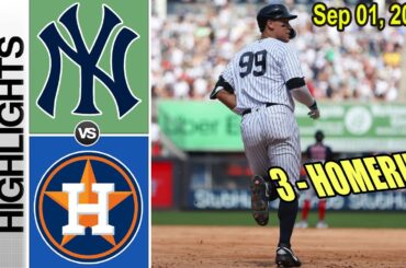 New York Yankees vs Houston Astros [TODAY] Highlights (09.01.2023) | MLB Highlights 2023