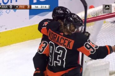 Oskar Lindblom Goal - Philadelphia Flyers vs Anaheim Ducks (2/9/19)