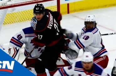 Number 2-Overall Pick Andrei Svechnikov Scores First NHL Goal