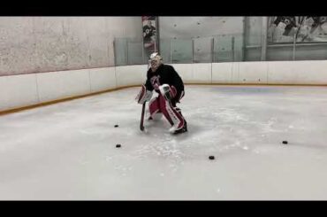 Ottawa Senator Joey Daccord working on his crisp skating mechanics #GetBetter