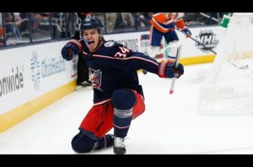 Cole Sillinger 1st Career NHL Goal (Oct. 21, 2021) (All Calls)