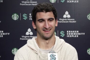 Seattle Kraken forward Matty Beniers talks about playing in the inaugural season for the franchise