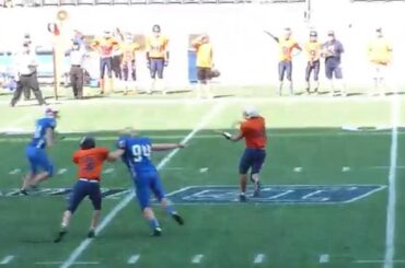 Olivares catch and run ended by MacEachern