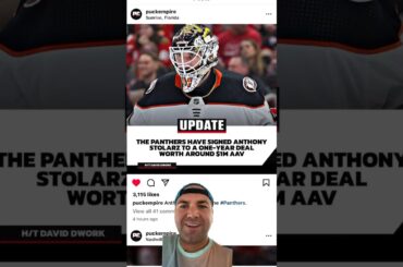 Florida Panthers sign Anthony Stolarz to a one year contract at $1 million AAV