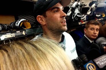 Justin Schultz after his first skate with Pens