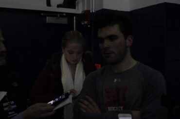 BU Hockey - Dante Fabbro Postgame (1/20/18 at Merrimack)