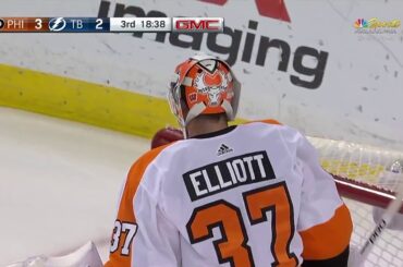 Brian Elliott's SNAGGER On Nikita Kucherov - Philadelphia Flyers vs Tampa Bay Lightning 12/29/17