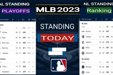 MLB standings Today ; MLB playoffs picture ; MLB wild card standings ; mlb standings 2023 ; AL ; NL