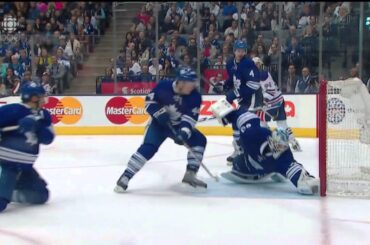 Jonathan Bernier's HUGE Game Saver vs Arcobello - Oilers vs Leafs - Oct 12th 2013 (HD)