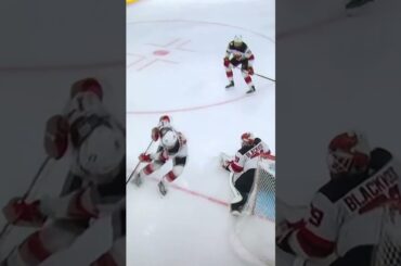 #29 Mackenzie Blackwood shuts down Pastrnak.