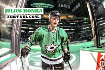 Julius Honka's First NHL Goal - April 4th 2017 (HD)