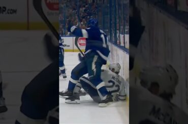 Pat Maroon hits Jake McCabe in overtime!