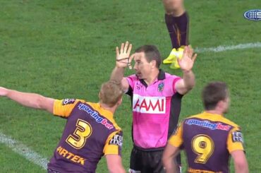 Ben Cummins wrongly sin bins Matt Gillett (Round 25, 2014)