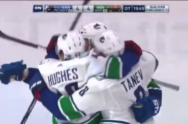 Chris Tanev OT Goal vs Wild | Stanley Cup Qualifiers 2020