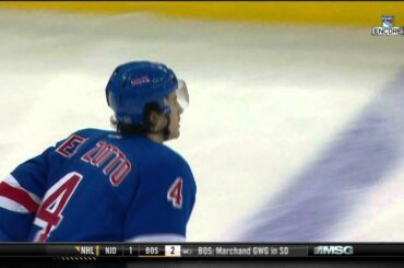 New York Rangers Goal Michael Del Zotto (2) (Benn Ferriero) 01:57 First Period