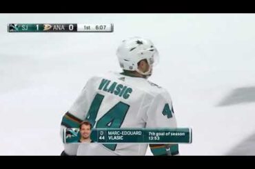 Marc-Edouard Vlasic Goal vs ANA 01-21-18
