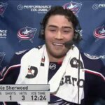 Kole Sherwood NSFW 2nd Intermission Interview vs. Sabres (Sep. 17, 2019) (Preseason)