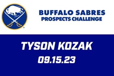 Tyson Kozak Post Game Buffalo Sabres Prospects Challenge | 09.15.23