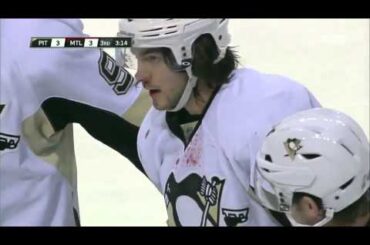 Kris Letang injured then scores OT winner 11/26/11