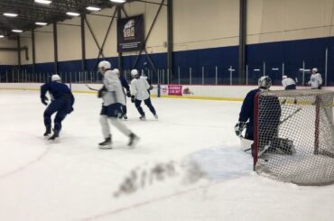 Andrei Kuzmenko shows off his slick edge work & puck control at the Canucks informal skates (UBC)