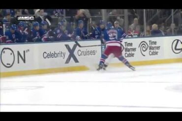 Ryan McDonagh Sends Corey Perry Into Bench Twice - November 4th, 2013