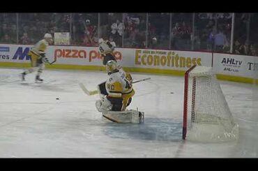 Wilkes-Barre/Scranton Penguins goalie Dustin Tokarski warms up 4/10/23