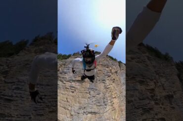 GoPro | BASE Jumping off a Mountain Bike Ramp 🎬 Daniel Regan #Shorts