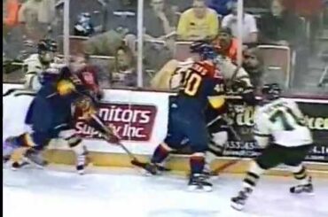 Adam Pelech Retaliation Roughing Penalty London Knights @ Erie Otters 02-15-13