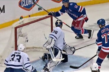 Ryan Strome Gives The Rangers The 4-3 Lead Of The Blocked Shot