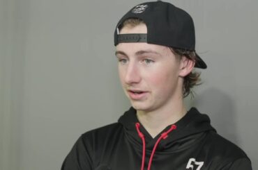 Squires, Clarke, and Dineen speak to the media after losing 4-2 to the Buffalo Sabres at the Prospec