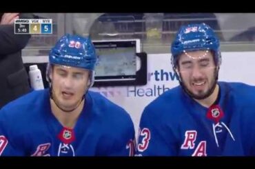 Pavel Buchnevich picks up an assists on Mika Zibanejad rocket shot goal (2017)