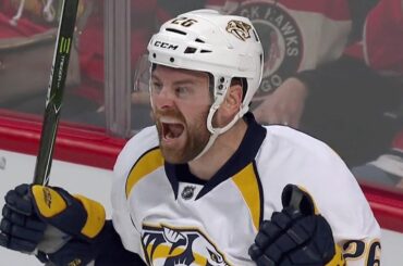 Ekholm threads the needle to set up Zolnierczyk's goal