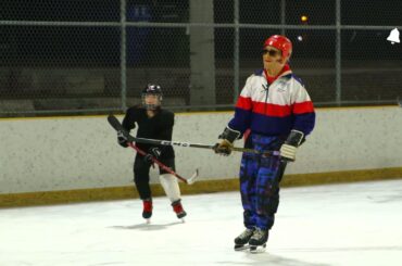 70 Year Old Man CRASHES Outdoor Rink Game | Uncle Pav