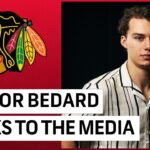 Blackhawks' Connor Bedard on first training camp, being in Chicago, learning from the veterans