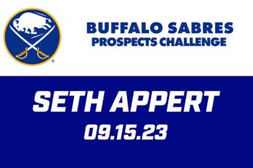 Seth Appert Buffalo Sabres Prospects Challenge | 09.15.23