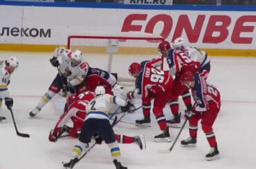 Ilya Sorokin in action during the CSKA@ Sochi hockey game  /New York Islanders prospect