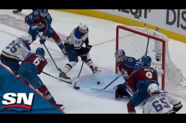 Justin Faulk Bangs Home Rebound To Even Score With Colorado Avalanche In Game 5