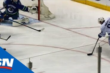 Jacob Markstrom Makes A Wonderful Glove Save To Rob John Tavares